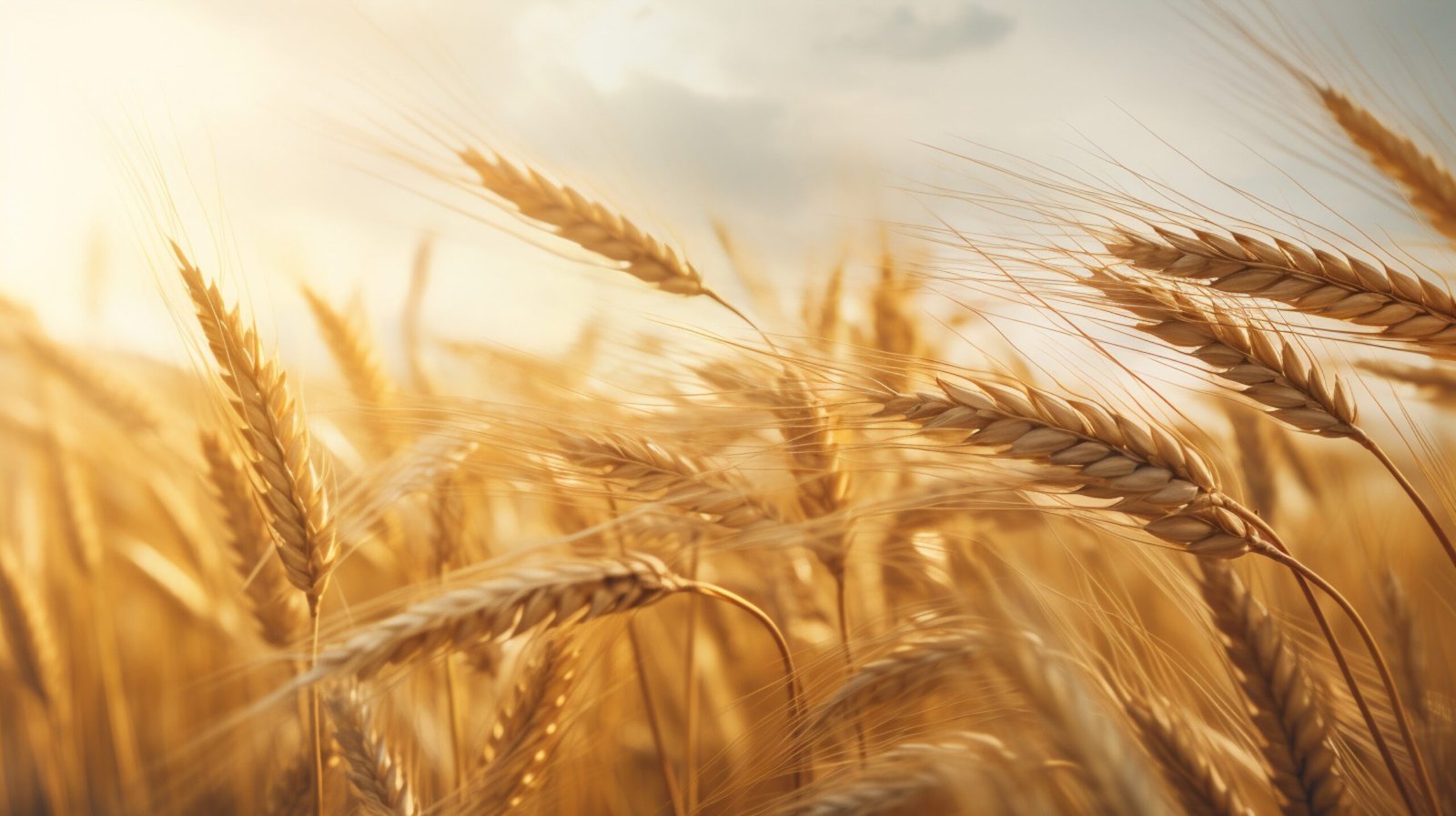 A wheat field waving in the wind, field background