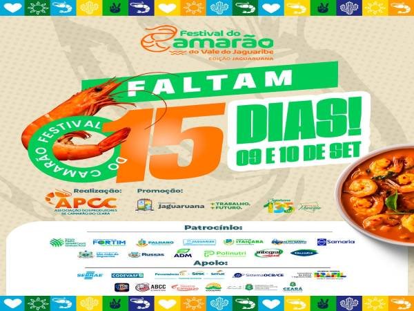 Jaguaruana recebe a primeira edição do Festival do Camarão do Vale do Jaguaribe
