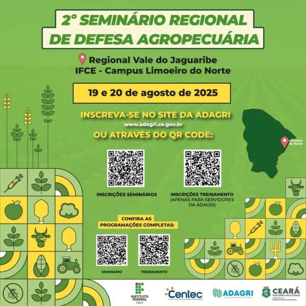 Participantes assistem ao Seminário de Defesa Agropecuária em auditório do IFCE