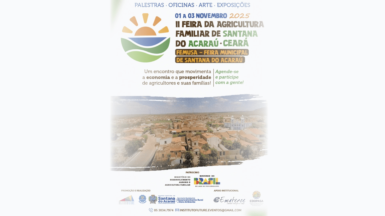 Agricultores e visitantes durante a Feira da Agricultura Familiar de Santana do Acaraú