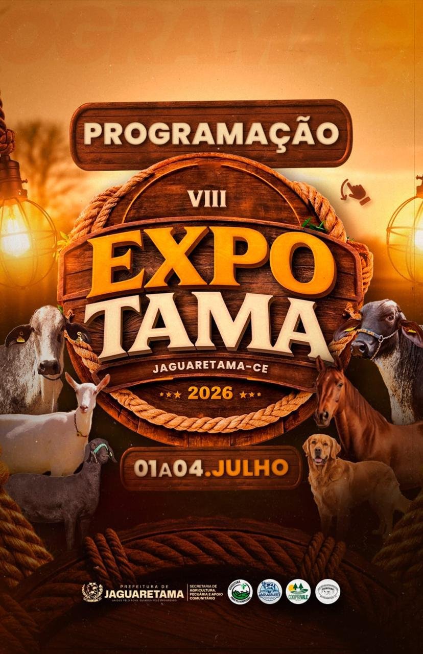 VIII Expotama 2026: programação completa da feira de Jaguaretama