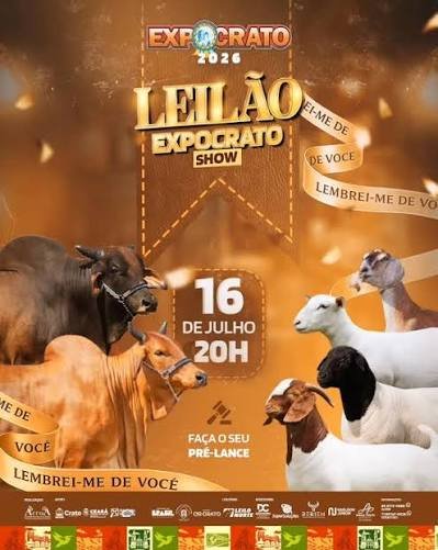 Expocrato 2026 mira R$ 150 milhões em negócios com cinco leilões