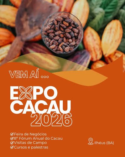 2ª ExpoCacau de 25 a 27 de agosto em Ilhéus-BA — entrada gratuita, 8 mil visitantes esperados e BNB presente para orientar cacauicultores nordestinos sobre crédito rural