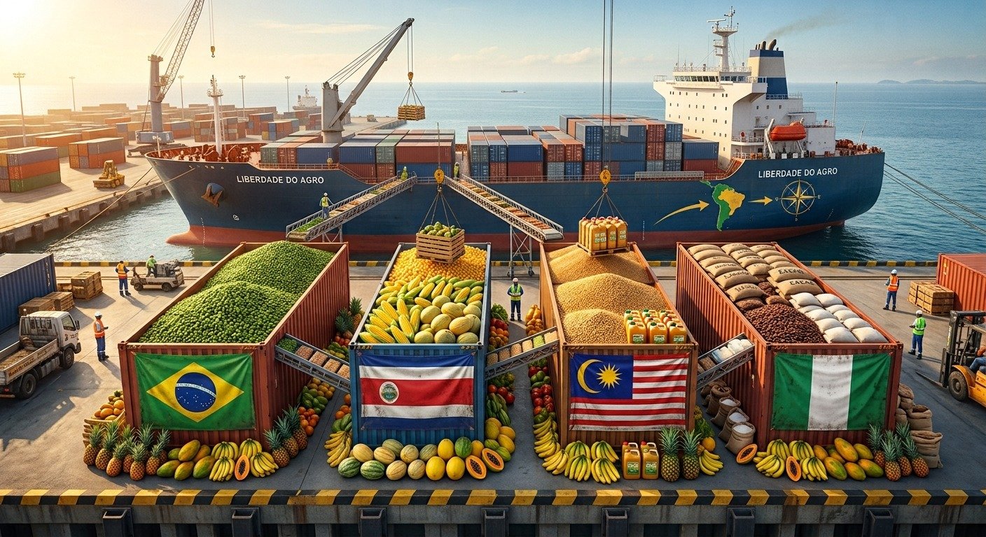 Brasil abre mercados agrícolas na Costa Rica, Malásia e Nigéria