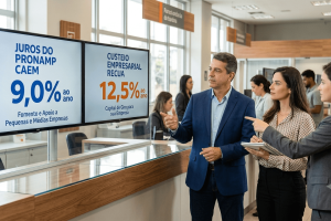 Juros do Pronamp caem para 9% ao ano no Plano Safra 2026/27, com custeio empresarial recuando para 12,5%