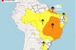INMET emite alerta que pode impactar colheita e transporte agrícola.