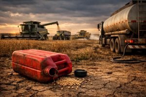 Alta no preço do diesel pressiona custos de transporte e colheita no agronegócio brasileiro