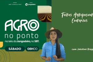 Stande com animais em feira agropecuária no Ceará