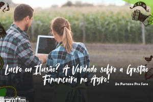 Homem no campo revisando planilhas financeiras com um tablet.