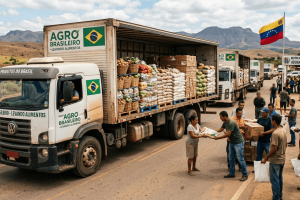 Agro brasileiro leva alimentos à Venezuela — humanitário da maior potência exportadora
