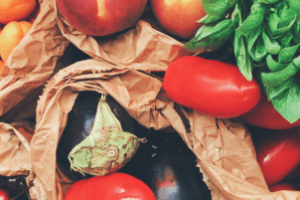 gráfico mostrando queda nos preços dos alimentos e impacto na inflação